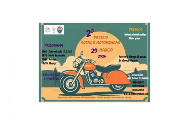 C.O.J.A. leva a cabo o 2&ordm; Passeio de Motas de Motorizadas com passagem na nossa Uni&atilde;o de Freguesias
