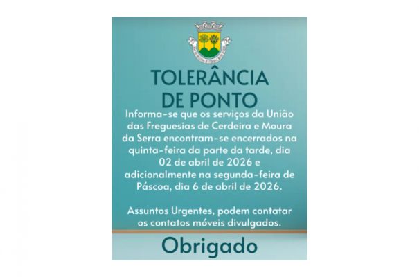 Toler&acirc;ncia de Ponto na quinta-feira da parte da tarde e na segunda-feira de P&aacute;scoa