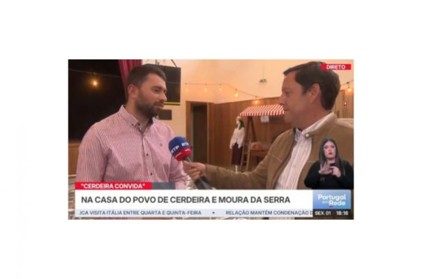 O Cerdeira Convida foi noticia na Imprensa Nacional na RTP no programa "Portugal em Rede"