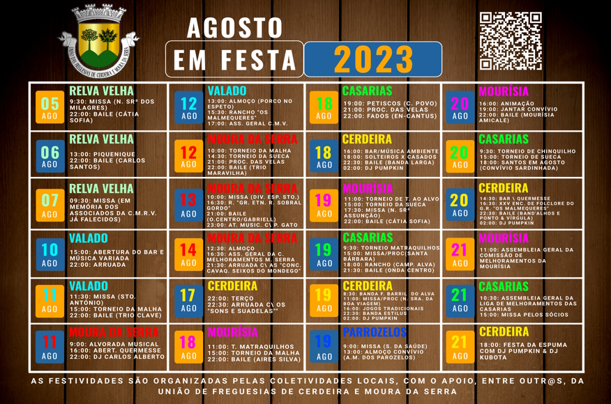 AGOSTO DE 2023 NA U.F. DE CERDEIRA E MOURA DA SERRA AGOSTO DE 2023 NA U.F. DE CERDEIRA E MOURA DA SERRA
