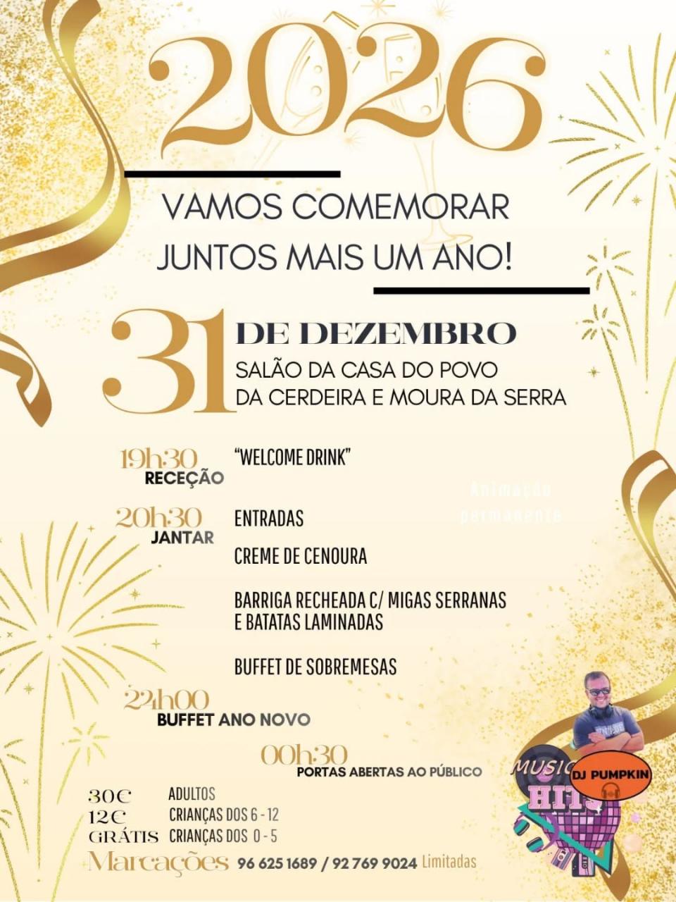 Passagem de Ano 2026 - Cerdeira