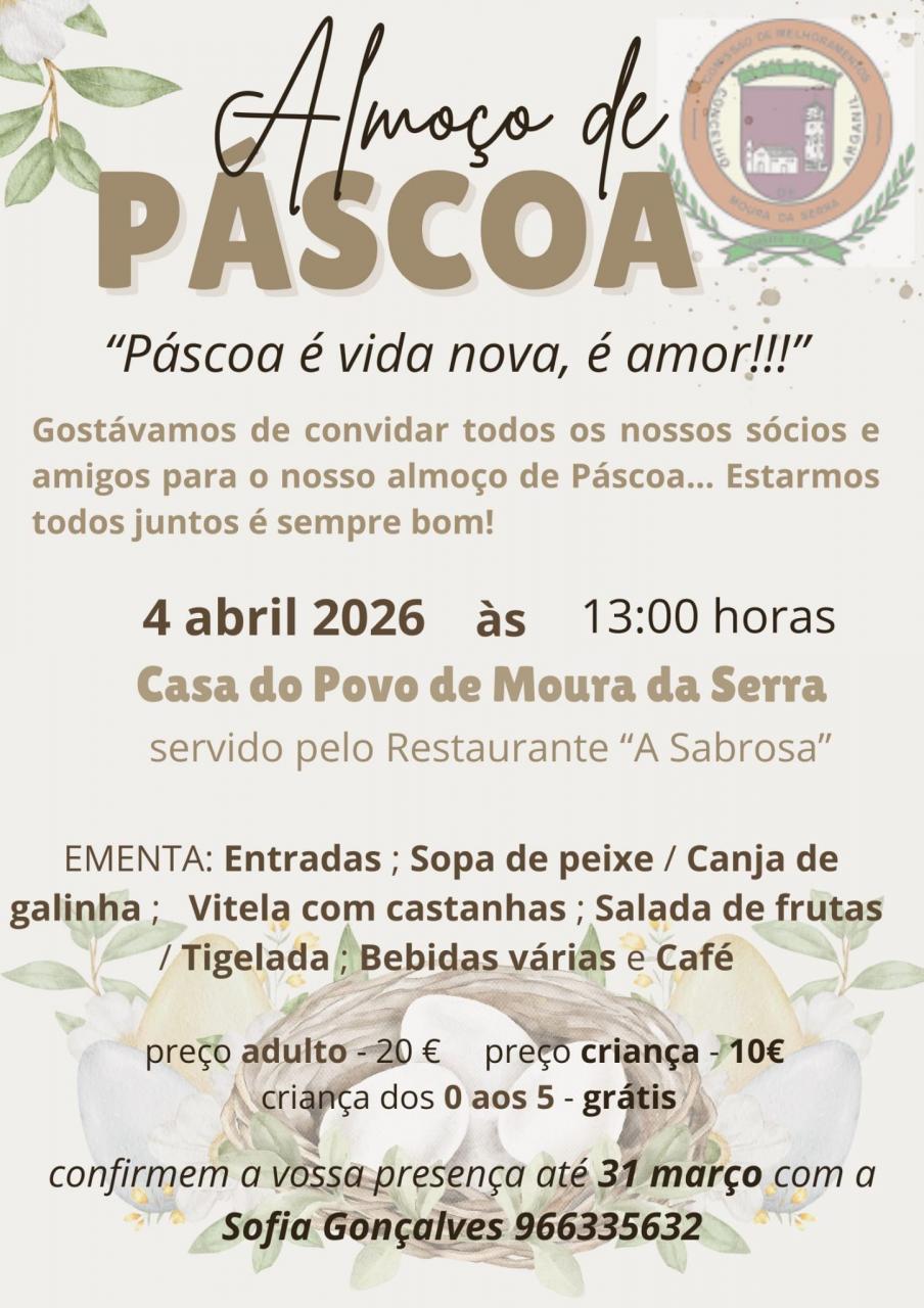 Almo&ccedil;o de P&aacute;scoa na Moura da Serra